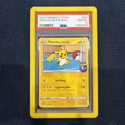Pikachu On The Ball 001/005 PSA 10 Pokemon Futsal Promo UK Exclusive - Image 1