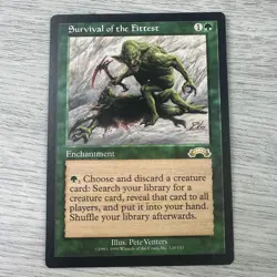 MTG Survival of the Fittest Exodus Rare Enchantment Vintage Magic Card LP - Image 1