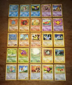 Vintage Pokemon WOTC Lot 25 Cards Base Set Gym Heroes Team Rocket LP-Mint - Image 1