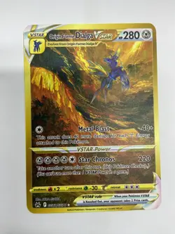 Pokemon Origin Forme Dialga VSTAR HP280 Gold Metal Card-Collectible Gift Display - Image 1