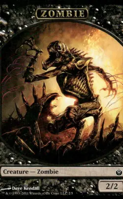 Zombie Token Mirrodin Besieged MTG Magic the Gathering card - Image 1