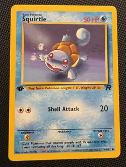 Squirtle 68/82 1st Edition Team Rocket Non Holo Pokemon Card - Image 1