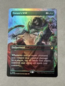 Nature's Will (Anime Borderless) FOIL Wilds of Eldraine: Enchanting Tales MTG NM - Image 1