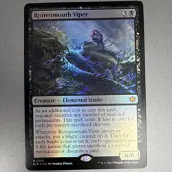 Wizards of the Coast Bloomburrow Rottenmouth Viper 0107 Foil Mythic Snake - Image 1