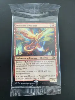 FOIL Detective's Phoenix PRERELEASE MTG Modern Horizons 3 MH3 NM English SEALED - Image 1