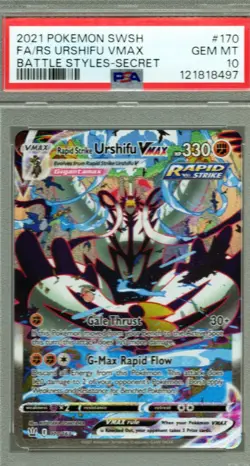 PSA 10 Rapid Strike Urshifu VMAX 170/163 Battle Styles Pokemon - Image 1