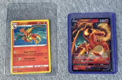 Pokemon Charizard Bundle Special Delivery Charizard SWSH075 & Charizard V NM - Image 1