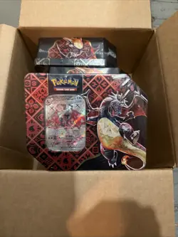 Pokemon Paldean Fates Tins set of 3- CHARIZARD, GREAT TUSK, IRON TREADS - Image 4