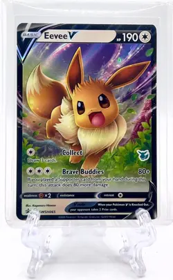 EEVEE V 2022 Pokemon TCG Sun & Moon Promo #SWSH065 BATTLE ACADEMY STAMPED HOLO - Image 2