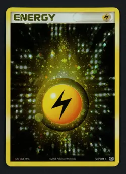 Lightning Energy 104/106 Emerald Holo Rare Pokemon TCG - Image 1
