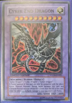 YuGiOh Cyber End Dragon Super Rare STON-ENSE1 NM - Image 1