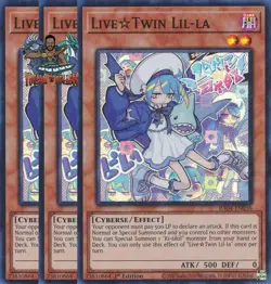 Yugioh! 3x Live☆Twin Lil-la RA04-EN036 Ultra Rare 1st Ed NM - Image 1
