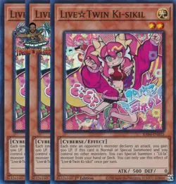 Yugioh! 3x Live☆Twin Ki-sikil RA04-EN035 Ultra Rare 1st Ed NM - Image 1