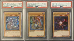 2013 PSA 9 YUGIOH LEGENDARY COLLECTION ULTRA RARE BLUE EYES WHITE DRAGON SET X3 - Image 1
