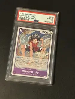 2023 One Piece EN Judge Pack Vol.2 #070 Monkey D. Luffy PSA 10 GEM MINT - Image 1