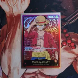 2022 One Piece ST01 Super Pre Release Monkey D. Luffy Leader Alternate Art - Image 1