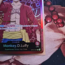 2022 One Piece ST01 Super Pre Release Monkey D. Luffy Leader Alternate Art - Image 3