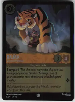 Disney Lorcana TCG Rajah - Devoted Protector Cold Foil Whispers in the Well 6 - Image 1