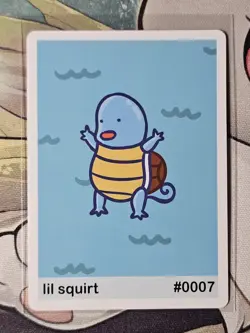 Lil Squirt (Squirtle) #7 Gen 1 Pookiemoot Fan Art Pokemon TCG Trading Card Game - Image 1