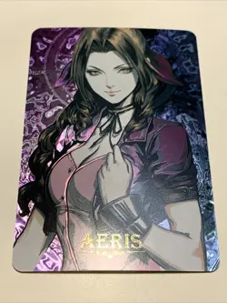 Aeris Aerith Final Fantasy 7 Goddess Anime Waifu Holo Art Card ACG Carddass Girl - Image 1
