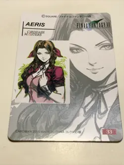 Aeris Aerith Final Fantasy 7 Goddess Anime Waifu Holo Art Card ACG Carddass Girl - Image 2