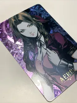 Aeris Aerith Final Fantasy 7 Goddess Anime Waifu Holo Art Card ACG Carddass Girl - Image 4