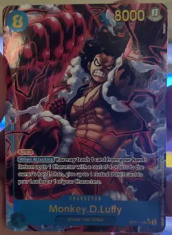 Monkey D. Luffy OP11-118 SEC Secret Rare One Piece Card Foil Near Mint - Image 1