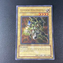 Yugioh ELEMENTAL HERO SPARKMAN Limited Edition Ultra Rare YSD-ENS01 LP - Image 1