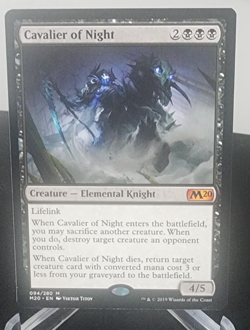 Cavalier of Night MTG Mythic Card 094 Creature M20 NM-M - Image 1