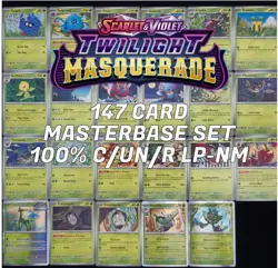 Pokemon Twilight Masquerade Master Collection Base Set 147 Cards C/UC/R NM! 100% - Image 1