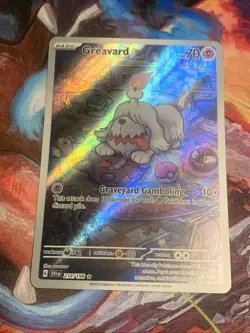 Pokemon TCG Greavard Scarlet & Violet Holo Illustration Rare Card 214/198 Mint - Image 1