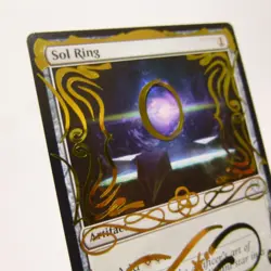 MTG Sol Ring Commander: Regular Uncommon *Altered Gold foil vinyl - Image 3