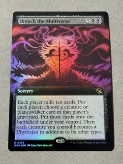MTG Breach The Multiverse (MOM) March Of The Machine Extended Art Foil Rare 358 - Image 1