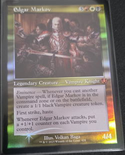Edgar Markov 0428 Innistrad Remastered Foil Mythic BRW Vampire Knight EN - Image 1