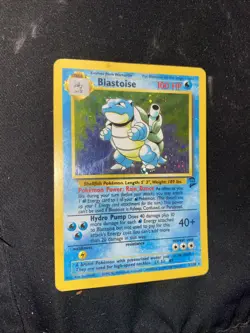 Pokemon Blastoise 2/102 Base Set Holo Holographic Card - Original - Image 1