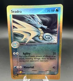 Pokemon TCG Seadra 40/97 Dragon Uncommon Reverse Holo Stage 1 70 HP 2003 - Image 1