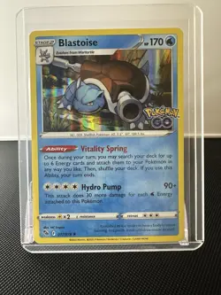 Pokemon TCG - Blastoise #017/078 Holo Rare NM - Pokemon Go - Image 1