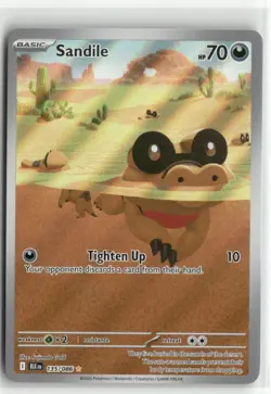 Sandile 135/086 Illustration Rare Holo Black Bolt Pokemon TCG NM - Image 1