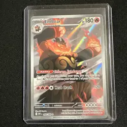 2025 Pokemon Emboar 098/086 Illustration Rare Sv: White Flare Full Art NM - Image 1