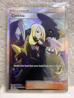 Pokemon CYNTHIA SV82/SV94 FULL ART TRAINER | Moderate Use | Hidden Fates | 2019 - Image 1