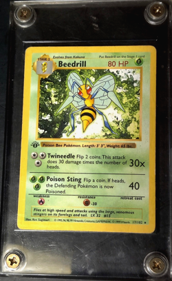 1st Edition Beedrill - 017/102 Base Set - Shadowless - 1999 WOTC Pokemon - Image 1