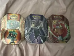 Pokemon TCG Collector Tin Lot of 3 Metal Tins Marshadow, Necrozma, and Ho-Oh - Image 1