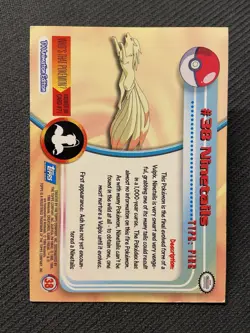 Pokemon Ninetails #38 Topps 1999 Red Logo Label - Image 2