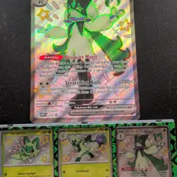 Pokemon SVP Promo Holo Lot Sprigatito Floragato Meowscarada EX 078 English - Image 1