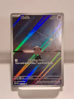 Pokemon TCG Cleffa 202/197 Illustration Rare Holo SV03 Obsidian Flames 2023 - Image 2