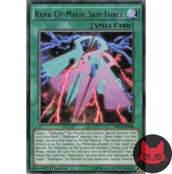 Yugioh Rank-Up-Magic Skip Force SHVI-EN058 Rare 1st Edition NM - Image 1