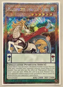 Majespecter Unicorn - Kirin 1st Edition Platinum Secret Rare RA04-EN260 Yu-Gi-Oh - Image 1
