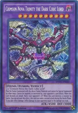 Yugioh! LP Crimson Nova Trinity the Dark Cubic Lord - MVP1-ENS40 - Secret Rare - - Image 1