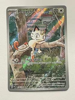 Meowth 106/094 Phantasmal Flames Illustration Rare Pokemon Card - Image 1