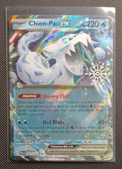 Chien-Pao ex (Holiday Calendar) 061/193 Snowflake Stamp Promo Pokemon Card NM - Image 1